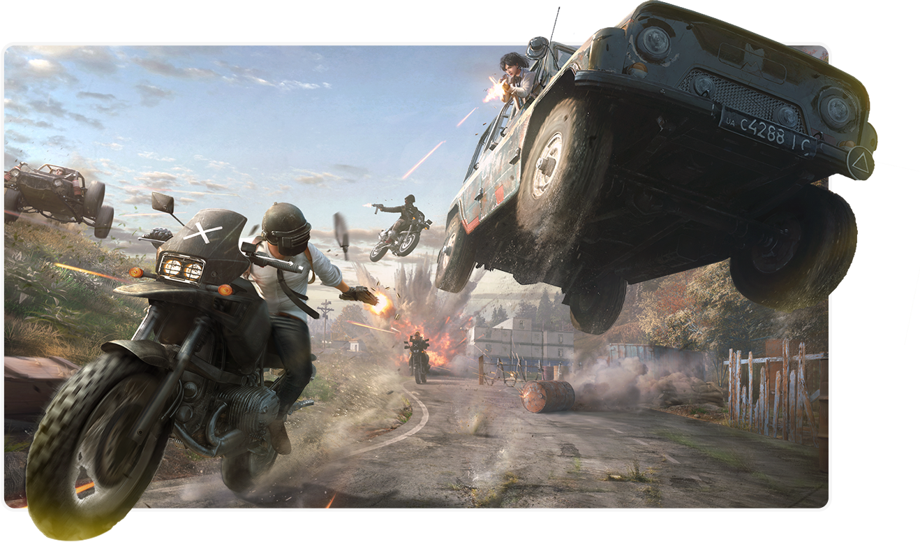PUBG MOBILE official gameplay artwork used to illustrate a mobile gaming listening scenario